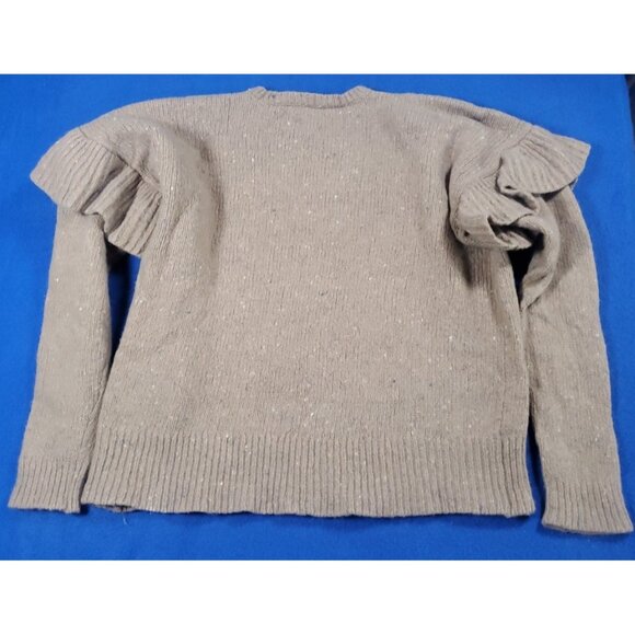 Lauren Ralph Lauren Women's Wool Blend Ruffled Pullover Beige Sweater Size XL - Picture 10 of 15